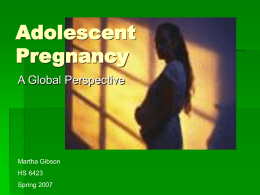 Adolescent Pregnancy: HS 6423