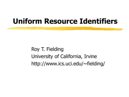 Uniform Resource Identifiers
