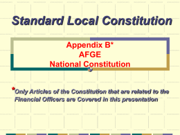 Standard Local Constitution