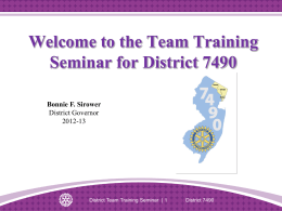 District Team Training Seminar Leaders` Guide - Slides [247-EN]