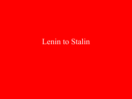 Lenin to Stalin PPT