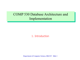 Comp 231 Database Management Systems