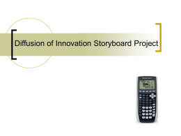 Diffusion of Innovation Storyboard Project