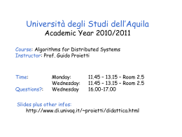 Introductory elements - University of L`Aquila