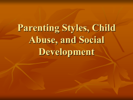 Parenting Styles and Social Development
