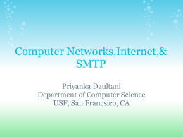 The Internet and SMTP