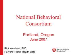 weisblatt_presentation - National Behavioral Consortium