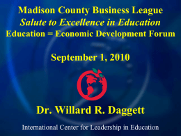Salute to Excellence in Education by Dr. Willard Daggett
