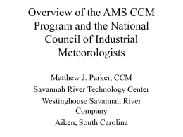 Overview of the AMS CCM Program and the National Council of