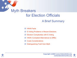 Myth Breakers for Election Officials