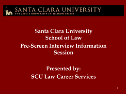 Slide 1 - Santa Clara Law