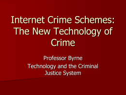Internet Crime Schemes - Faculty Server Contact