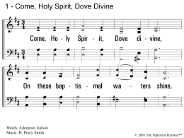 Come Holy Spirit Dove Divine