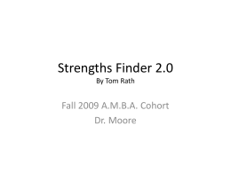 Strengths Finder