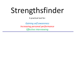 Strengthsfinders Presentation - Job Transition Support Group