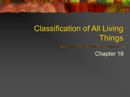 Classification of All Living Things