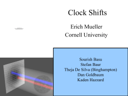 Clock Shifts - Erich Mueller
