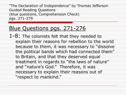 “The Declaration of Independence” by Thomas Jefferson Guided