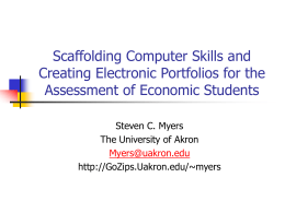 Scaffolding Computer Skills and Creating Electronic Portfolios for