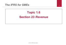 Topic 1.6 Section 23 Revenue