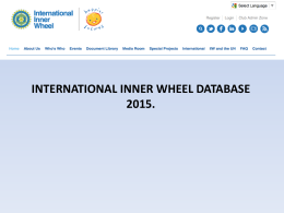 IIW Database 2015 - Inner Wheel Italia