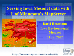 Serving Iowa Mesonet data with U of Minnesota`s MapServer