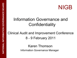 NIGB - National Information Governance Board for Health and