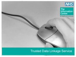 Trusted Data Linkage Service - E-Suppliers