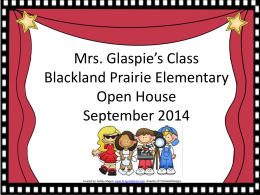 open house power point - glaspie