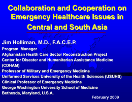 Collaboration and Cooperation on Emergency Healthcare