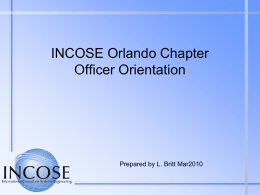 Chapter Officer Orient - Keys to Effective Chapters
