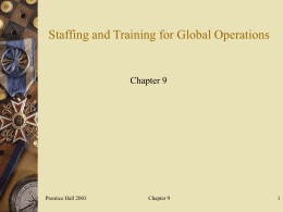 Staffing and Training for Global Operations