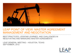 Best Practices for Master Agreement Management