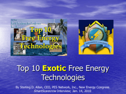 Top 10 Exotic Free Energy Technologies