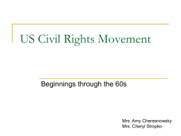 Civil Rights Movement Powerpoint Presentation