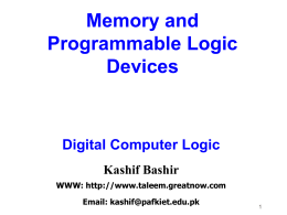 Module 6 – Memory and Programmable Logic