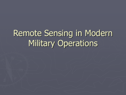 GIS and Remote Sensing in Modern Military Operations
