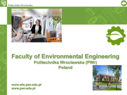 Study in English at the Faculty of Environmental Engineering