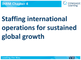 4. Staffing International Operations for Sustained Global Growth.