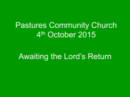 powerpoint - Pastures Community Church
