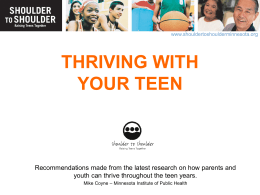 Thriving With Your Teen Tips for Parents….