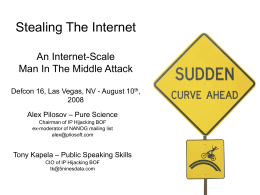 Stealing the Internet - safecomputing.umich.edu