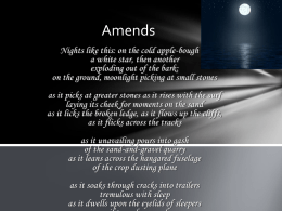 Amends by Adrienne Rich - I