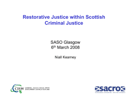SASO Glasgow - Scottish Association for the Study of Offending