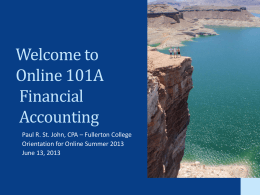 Accounting Equation - Fullerton College Staff Web Pages