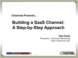 Building a SaaS Channel - Chanimal
