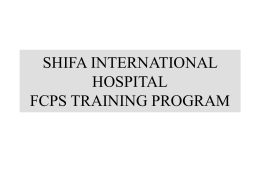 shifa international hospital fcps training program