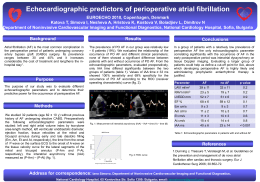 Echocardiographic predictors of perioperative atrial fibrillation