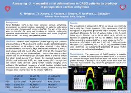 Assessing of myocardial atrial deformations in CABG patients as