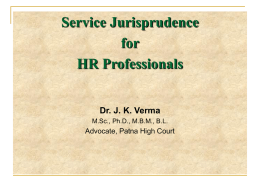 Service Jurisprudence Overview